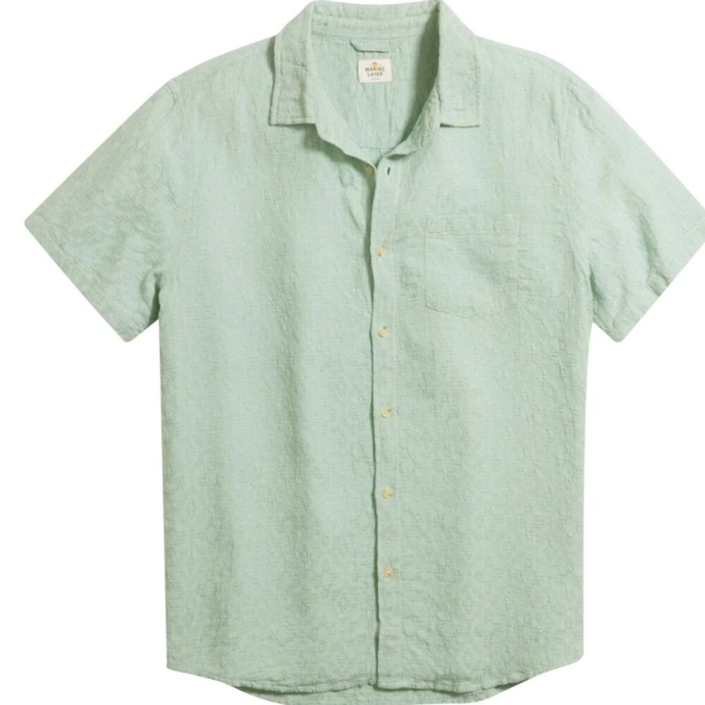 Marine Layer Dobby Texture Short-Sleeve Shirt - Men's